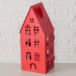 Набор подсвечников - домиков Белфаст 13-38 см красный, 3 шт Boltze (Больтце) фото 5