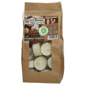 Набор ароматических чайных свечей Verte: Cinnamon&Spices 4 см, 18 шт (Kaemingk, Нидерланды). Артикул: 209543-2