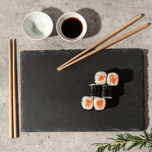 Набор для суши с подносом из сланца 30*20 см, 5 предметов