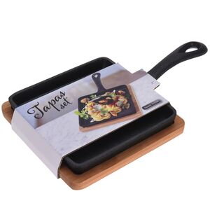 Порционная сковорода Сан-Себастьян на бамбуковой подставке 14 см, чугун Koopman фото 5