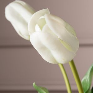 Силиконовые тюльпаны White Prince 5 шт, 48 см EDG фото 4