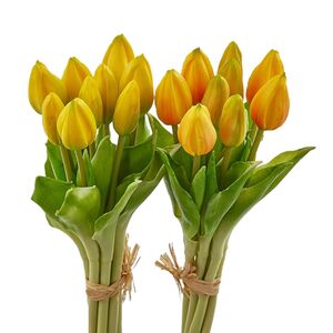 Силиконовые тюльпаны Hidalgo 9 шт, 29 см оранжевые EDG фото 7