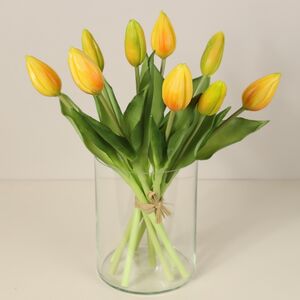 Силиконовые тюльпаны Hidalgo 9 шт, 29 см оранжевые EDG фото 5