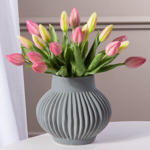 Силиконовые тюльпаны Hidalgo 9 шт, 29 см розовые EDG фото 1