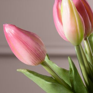 Силиконовые тюльпаны Hidalgo 9 шт, 29 см розовые EDG фото 2