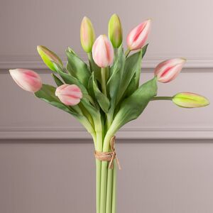 Силиконовые тюльпаны Hidalgo 9 шт, 29 см нежно-розовые EDG фото 3
