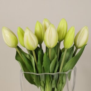 Силиконовые тюльпаны Hidalgo 9 шт, 29 см зеленые EDG фото 1