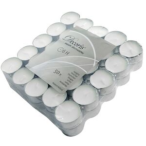 Чайные свечи 50 шт белые, 4*1.5 см, 6 часов Kaemingk фото 2