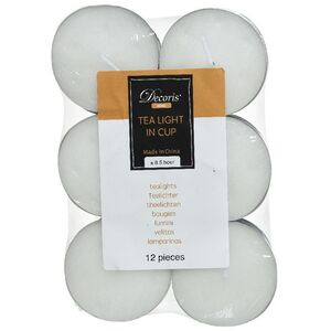 Набор свечей 6*2 см, 12 шт, белые, 8.5 часов Kaemingk фото 1