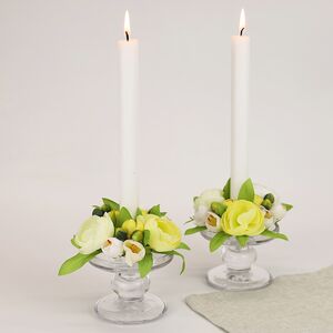 Венок для свечи Ранункулюс - Blu Arancio 12 см EDG фото 3