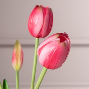 Силиконовые тюльпаны Spring Sun 5 шт, 40 см розовые EDG фото 2