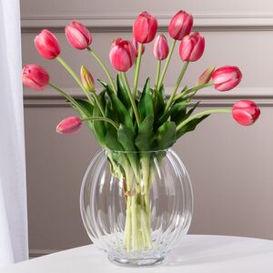 Силиконовые тюльпаны Spring Sun 5 шт, 40 см розовые EDG фото 1