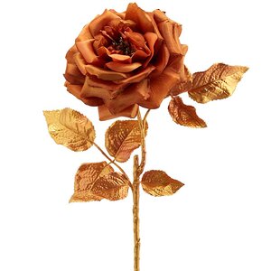 Искусственная роза Глория Деи 57 см, медная (EDG, Италия). Артикул: 215449-39