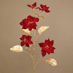 Искусственная ветка Клодетт 90 см красная (EDG, Италия). Артикул: 215457-40