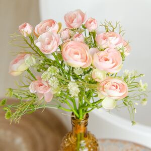 Искусственный букет Ранункулюсы Noelia 40 см светло-розовый EDG фото 4