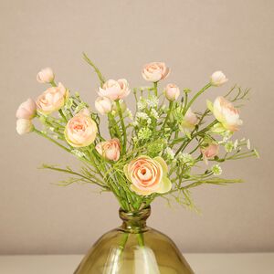 Искусственный букет Ранункулюсы Noelia 40 см светло-розовый EDG фото 6