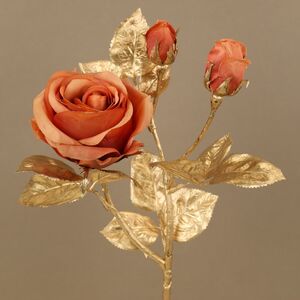 Искусственная роза Goldone Pascoli 50 см оранжевая EDG фото 2