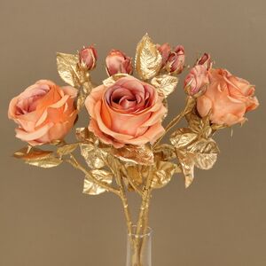 Искусственная роза Goldone Cagliare 50 см персиковая EDG фото 3