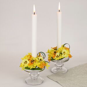 Венок для свечи Анютины Глазки 12 см, жёлтый EDG (ЭДГ) фото 2