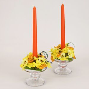 Венок для свечи Анютины Глазки 12 см, жёлтый EDG (ЭДГ) фото 4