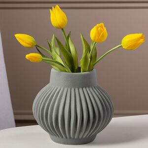 Силиконовые цветы Тюльпаны Parateo 5 шт, 26 см желтые EDG фото 4