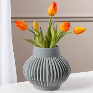 Силиконовые цветы Тюльпаны Паратео 5 шт, 26 см оранжевые EDG (ЭДГ) фото 5