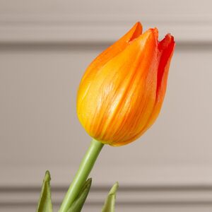 Силиконовые цветы Тюльпаны Паратео 5 шт, 26 см оранжевые EDG (ЭДГ) фото 6