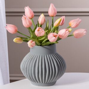 Силиконовые цветы Тюльпаны Parateo 5 шт, 26 см нежно-розовые EDG фото 1