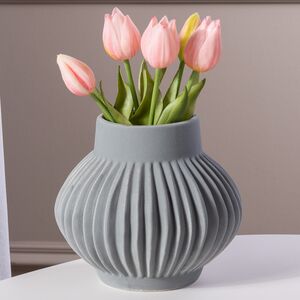 Силиконовые цветы Тюльпаны Parateo 5 шт, 26 см нежно-розовые EDG фото 4