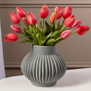 Силиконовые цветы Тюльпаны Parateo 5 шт, 26 см коралловые EDG фото 1