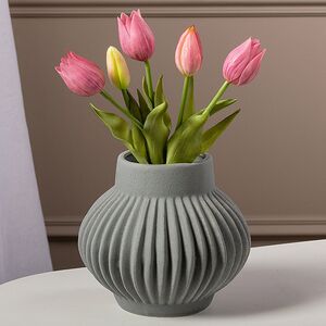 Силиконовые цветы Тюльпаны Parateo 5 шт, 26 см розовые EDG фото 4