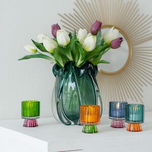 Силиконовые цветы Тюльпаны Parateo 5 шт, 26 см бургунди EDG фото 7