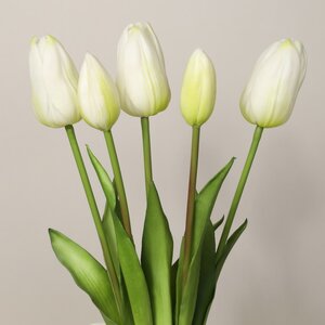 Силиконовые тюльпаны Principe Bianco 5 шт, 40 см EDG фото 1