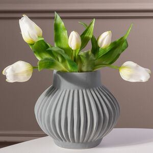 Силиконовые цветы Тюльпаны Piccola Ragazza 5 шт, 28 см белые EDG фото 4