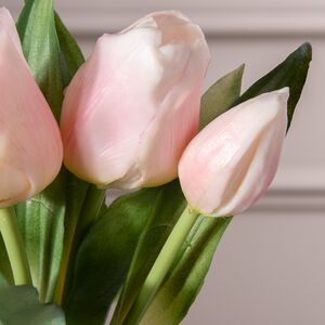 Силиконовые цветы Тюльпаны Piccola Ragazza 5 шт, 28 см нежно-розовые EDG фото 5