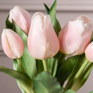 Силиконовые цветы Тюльпаны Piccola Ragazza 5 шт, 28 см нежно-розовые EDG фото 2