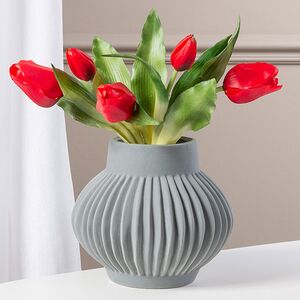 Силиконовые цветы Тюльпаны Пиккола Рагазза 5 шт, 28 см красные EDG (ЭДГ) фото 5