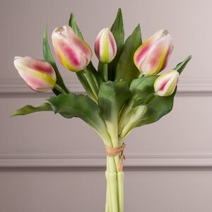 Силиконовые цветы Тюльпаны Piccola Ragazza 5 шт, 28 см розовые EDG фото 3