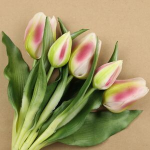 Силиконовые цветы Тюльпаны Piccola Ragazza 5 шт, 28 см розовые EDG фото 7