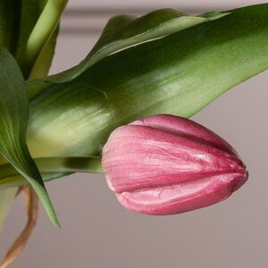 Силиконовые цветы Тюльпаны Piccola Ragazza 5 шт, 28 см бордовые EDG фото 5