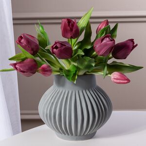 Силиконовые цветы Тюльпаны Piccola Ragazza 5 шт, 28 см бордовые EDG фото 1