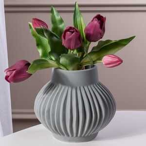 Силиконовые цветы Тюльпаны Piccola Ragazza 5 шт, 28 см бордовые EDG фото 4