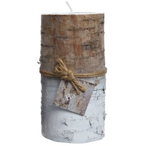 Декоративная свеча Березка 14*7 см светлая (Kaemingk, Нидерланды). Артикул: 216066-1