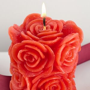 Декоративная свеча Розабелла 10*7 см красная Kaemingk фото 2