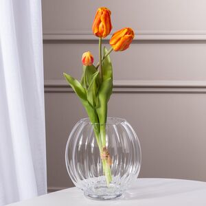 Силиконовые тюльпаны Лейден 3 шт, 48 см оранжевые EDG фото 4