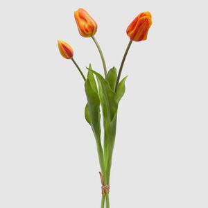 Силиконовые тюльпаны Лейден 3 шт, 48 см оранжевые EDG фото 9