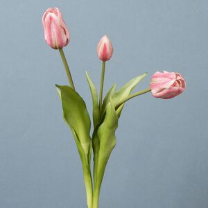 Силиконовые тюльпаны Loving Heart 3 шт, 48 см нежно-розовые EDG фото 7