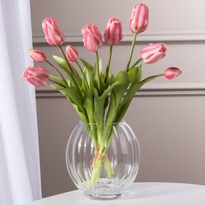 Силиконовые тюльпаны Loving Heart 3 шт, 48 см нежно-розовые EDG фото 1