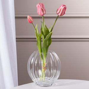 Силиконовые тюльпаны Loving Heart 3 шт, 48 см нежно-розовые EDG фото 4