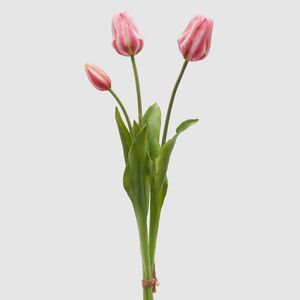 Силиконовые тюльпаны Loving Heart 3 шт, 48 см нежно-розовые EDG фото 9